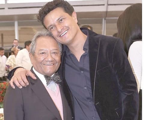 Juan Pablo Manzanero and his father